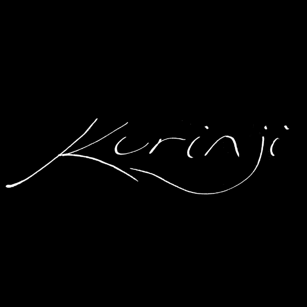 The word Kurinji written in white cursive script on a black background.